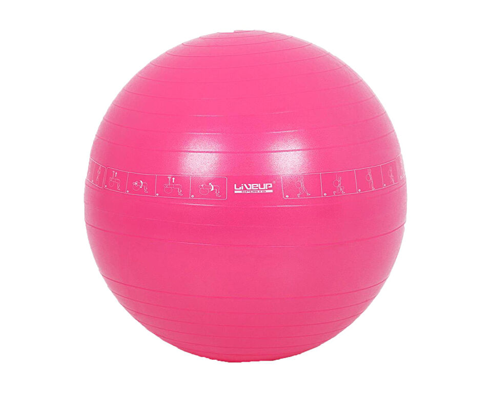 Liveup Liveup 55Cm Pilates Topu Pembe Pilates & Yoga Ürünleri LS3577 GYM BALL PINK 55CM Renkli
